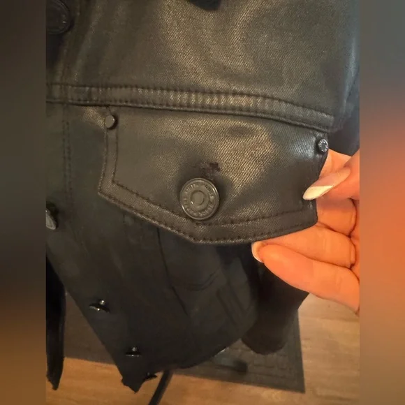 Whbm Black Coated Jacket - Picture 5 of 13